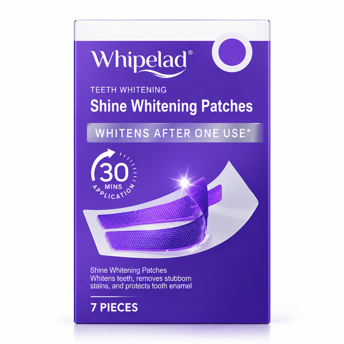 Pack of 7 Violet Teeth Whitening Strips | Brighter Smile in 30 Minutes
